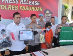 Polres Pasuruan Berhasil Mengamankan Pelaku Percobaan Pembunuhan,Modus Kirim Minuman Dicampur Racun Tikus
