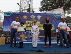 Serangkaian HUT Lalu&nbsp;Lintas&nbsp;ke-67, Satlantas Polres Bondowoso mengadakan senam bersama Berhadiah ratusan hadiah menarik.