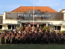 Kapolres Bondowoso AKBP Wimboko SIK, Pimpin Apel Dalam Kegiatan Orientasi Lingkungan Bagi Bintara