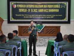 Kodim 0822 Bondowoso, Gelar Pembinaan Antisipasi Balatkom Dan Paham Radikal