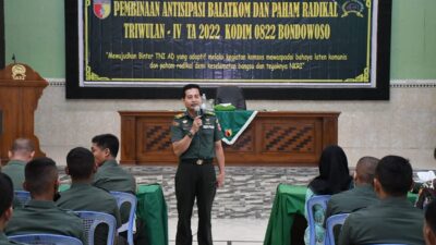 Kodim 0822 Bondowoso, Gelar Pembinaan Antisipasi Balatkom Dan Paham Radikal