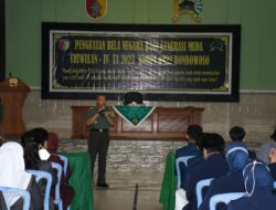 Tumbuhkan Semangat Juang, Kodim Bondowoso Gelar Penguatan Bela Negara Bagi Generasi Muda