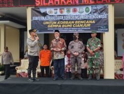 Pasiops Kodim 0822 Turut Serta Melepas Keberangkatan Bantuan Sembako Gempa Cianjur