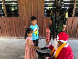 Satgas Yonif Raider 514/SY Kostrad Tebar Suka Cita dan Kasih Dalam Perayaan Natal Bersama Warga Papua