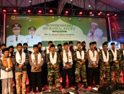 Kolaborasi Hadroh Kodim 0822 Bondowoso Dalam Peringatan 1 Abad Nahdatul Ulama