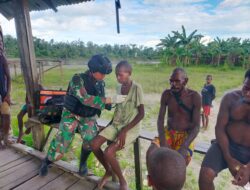 Ada apa..!!! Kepala Kampung Agani Papua Datangi Pos Satgas Yonif Raider 514 Kostrad