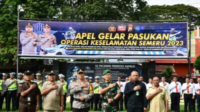 Dandim 0822 Bondowoso Hadiri Apel Gelar Pasukan Operasi Keselamatan Semeru 2023