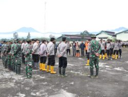 Dandim 0822 Bondowoso Pimpin Apel Pasukan Gabungan, Untuk Bantu Warga Korban Banjir