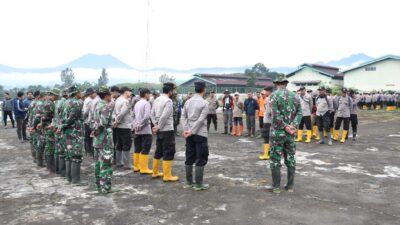 Dandim 0822 Bondowoso Pimpin Apel Pasukan Gabungan, Untuk Bantu Warga Korban Banjir