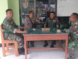 Babinsa Bersama Bhabinkamtibmas Tapen Menjalin Koordinasi dan Kerjasama