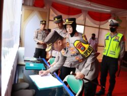 Kapolresta Mojokerto Tinjau Kesiapan Petugas Pospam dan Posyan, Pastikan Mudik Aman Berkesan,