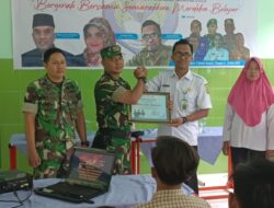 Peringati Hardiknas 2023, Danposramil 0822/03 Wasbang di SMPN 01 Taman Krocok Bondowoso