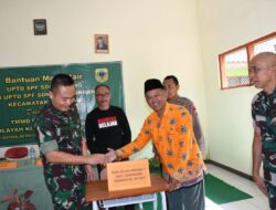Dalam Rangka TMMD Ke 116 Wilayah Kodim 0822, Serahkan Bantuan Meubelair UPTD SPF SDN Kerang dan UPTD SPF SDN Pecalongan