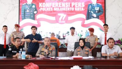 Polresta Mojokerto Berhasil Ungkap Pembunuhan dan Pelaku Begal 12 TKP