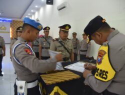 Kapolres Bondowoso Pimpin Sertijab, Kasat dan Kapolsek di Lingkup Polres Bondowoso