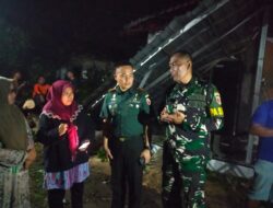 Respon cepat Dandim 0822 Bondowoso pada korban bencana angin puting beliung di Desa Walidono Kecamatan Prajekan