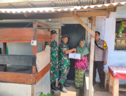 Penyaluran Bantuan Sembako dari Pangdam V Brawijaya melalui Babinsa Kodim 0822 Bondowoso