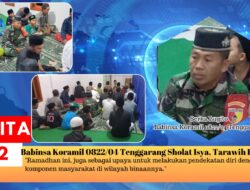Pererat Silaturahmi, Babinsa Koramil Tenggarang Sholat Isya, Tarawih Berjamaah Bersama Warga