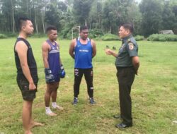 Kasdim 0822 Bondowoso Tinjau Persiapan Latihan Praka Imbir untuk Pertandingan MMA Internasional di Thailand