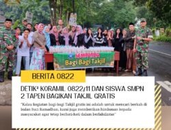 Menit² Buka Puasa, Koramil 0822/11 Dan SMPN 2 Tapen Bagikan Takjil Gratis