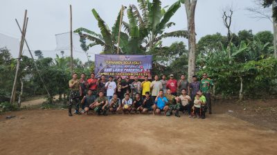 Hari lahirnya Pancasila dimeriahkan Turnamen Bola Volly pada TMMD Ke-120 Kodim 0422/Lampung Barat