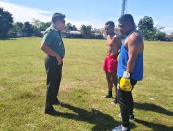 Hadapi Tanding Ke Thailand, Kasdim 0822 Bondowoso Berikan Semangat Kepada Praka Yulianus Imbir