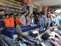 Polisi Berhasil Amankan 5 Orang Komplotan Pelaku Curanmor 21 TKP di Surabaya