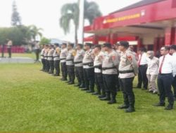 Kapolres Banyuasin Pimpin Upacara Sertijab Sejumlah PJU Polres Banyuasin