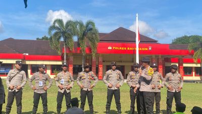 Asah Kemampuan Personel Menjelang Pilkada 2024, Kapolres Banyuasin Pimpin Latihan Dalmas