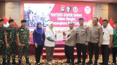Peduli Kesehatan Masyarakat, Polda Sumsel Menggelar Bhakti Kesehatan Donor Darah