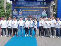 Polrestabes Palembang Gelar Senam Pagi dan Kampanye Keselamatan Berlalu Lintas