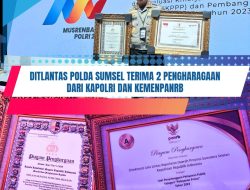 Raih Prestasi, Ditlantas Polda Sumsel Dapatkan Dua Penghargaan