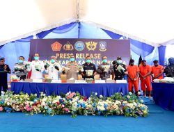 Ungkap Peredaran Narkoba di Batam, Danlantamal IV Hadiri Press Release Kasus Tindak Pidana Narkotika Jenis Sabu Seberat 106 KG