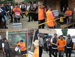 Polda Sumut Gelar Rekonstruksi kebakaran Rumah Wartawan Sempurna Pasaribu