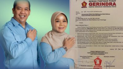 DPP Gerindra Berikan Rekomendasi Bakal Calon Walikota Dan Wakil Walikota Probolinggo
