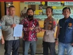Polsek Muara Telang Terima Penyerahan Senjata Api Ilegal dari Pemdes Telang Jaya