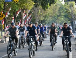 Gowes Bareng, Dandim 0822 Ajak Pj Bupati Bondowoso Jaga Kebugaran
