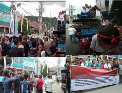Tolak Pemindahan Mesin PLTG, Ratusan Warga Demo Kantor PLN ULP3 Nias