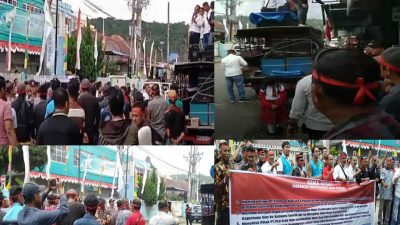 Tolak Pemindahan Mesin PLTG, Ratusan Warga Demo Kantor PLN ULP3 Nias