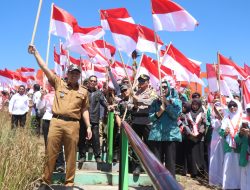 Dalam Menyambut HUT RI ke 79, Polres Bondowoso Mengibarkan Bendera Merah Putih di Kawah Wurung dan Peringatan Hari Jadi Pramuka