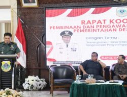 Sebagai Narasumber, Kasdim 0822 Bondowoso Hadiri Rakor Binwasgar Pemdes Tahun 2024