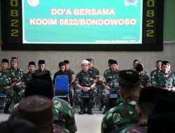 Dandim 0822 Bondowoso Pimpin Doa Bersama, Doakan Keselamatan Prajurit dan Keluarga