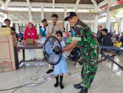 Sinegritas TNI-POLRI Pengamanan Jalan Sehat Desa Dawuhan Kabupaten Bondowoso