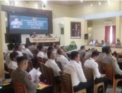 Antusias Personil Polres Banyuasin Mengikuti Sosialisasi Penyuluhan Hukum dari Bidkum Polda Sumsel