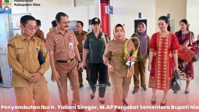 Pemkab Kabupaten Nias Sambut PJS Bupati Nias Bersama Rombongan di Bandara Binaka