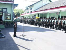 Kenaikan Pangkat Dandim Pimpin Upacara Pelantikan di Makodim 0822 Bondowoso