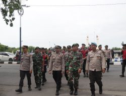 Personel Gabungan Polres Sampang dan TNI Gelar KRYD Jaga Kondusifitas Tahapan Pilkada 2024