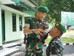 Letkol Inf Rinto Wijaya menyambut Anggota baru Kodim 0422/LB
