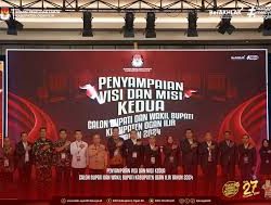 Penyampaian Visi Dan Misi Pasangan Calon Bupati dan Wakil kabupaten Ogan Ilir