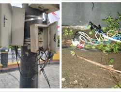 Waspada !!! Instalasi Listrik Di Area Alun-Alun Caruban Membahayakan Pengunjung